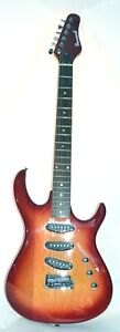 Burswood Electric Guitar Plays and Sounds Great SSS pickups Strat Style.